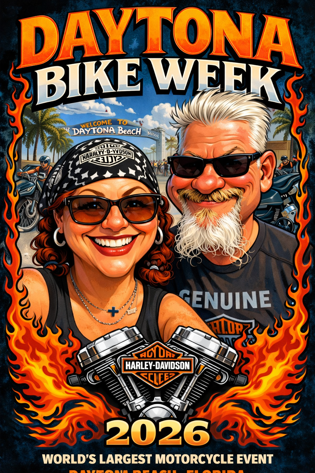 CUSTOM BIKER COUPLE