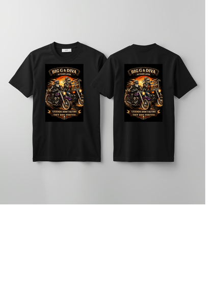 Personalized Biker Couple Tee